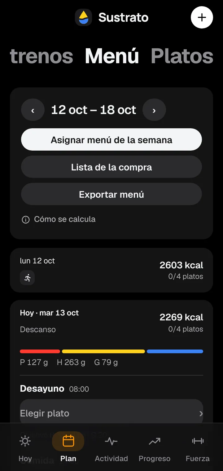 Menú de la semana