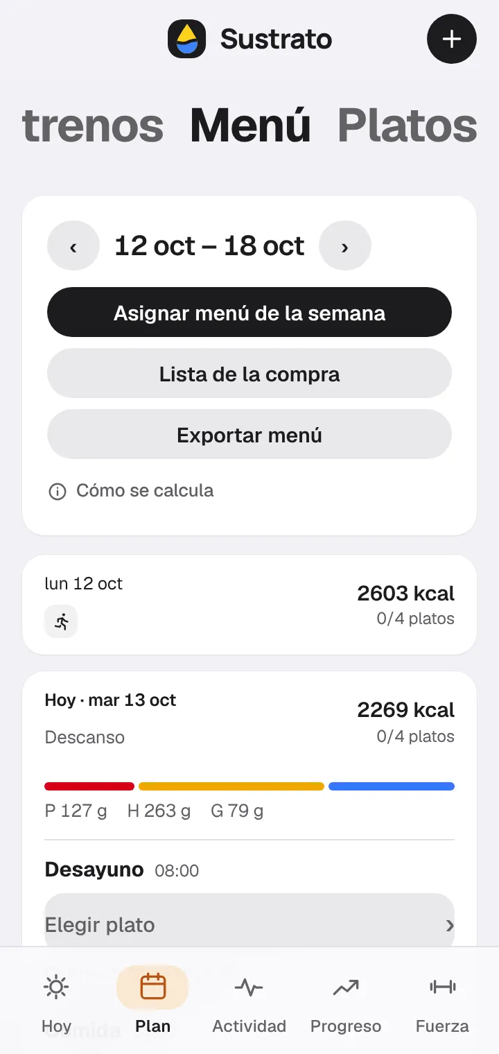 Menú de la semana